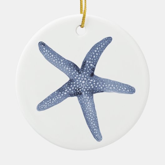 Waterverf blauwe ornament (Voorkant)