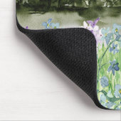 Waterverf Blauwe Paarse bloemenweide op de berg Muismat (Hoek)