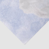 Waterverf Blauwe Paarse bloemenweide op de berg Tissuepapier (Detail)