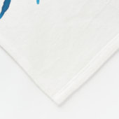 Waterverf Blauwe Paarse Floral - Aangepaste tekst Fleece Deken (Hoek)