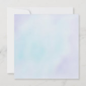 Waterverf Blauwe Paarse Lila ventilator nodigt Kaa Kaart (Achterkant)