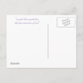 Waterverf Blauwe Paarse Lila Vloer sparen de Datum Aankondigingskaart (Achterkant)