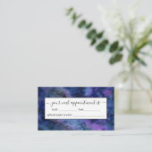 Waterverf blauwe Paarse startvernevelaar Afsprakenkaartje (Staand voorkant)