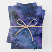 Waterverf blauwe Paarse startvernevelaar Inpakpapier Vel (In situ)