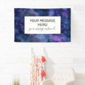 Waterverf blauwe Paarse startvernevelaar Spandoek (Insitu)