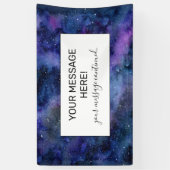 Waterverf blauwe Paarse startvernevelaar Spandoek (Verticaal)