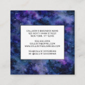 Waterverf blauwe Paarse startvernevelaar Vierkante Visitekaartje (Achterkant)