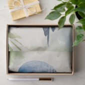 Waterverf Blauwe Parkiet Eucalyptus Decoupage Tissuepapier (Geschenk)