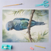 Waterverf Blauwe Parkiet Eucalyptus Decoupage Tissuepapier (Craft)