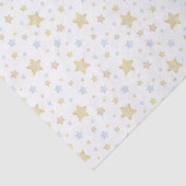 Waterverf Blauwe Pastel Sterren Tissuepapier (Detail)