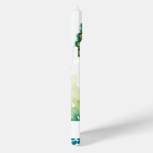 Waterverf Blauwe Peacock Gezichtsnaam Case-Mate iPhone Case (Achterkant / Rechts)