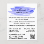 Waterverf Blauwe penseelsnijder artiest Flyer (Voorkant)