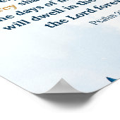 Waterverf Blauwe Psalm 23:6 Goedheid en barmhartig Poster (Hoek)