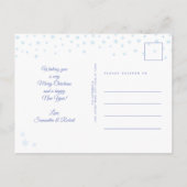 Waterverf Blauwe Rode Rood Kardinaal Bird Feestdagenkaart (Achterkant)