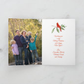 Waterverf Blauwe Rood Kardinaal Vogelfoto voor Ker Feestdagen Kaart (Binnen)