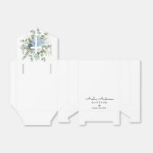 Waterverf Blauwe Rozen Baptisme Christening Bedankdoosjes (Uitgevouwen)