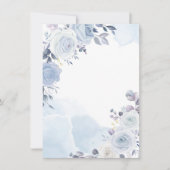 Waterverf Blauwe Rozen Birthday Feestdagenkaart (Voorkant)