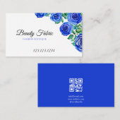 Waterverf Blauwe Rozen Kleding Boutique Visitekaartje (Voorkant / Achterkant)