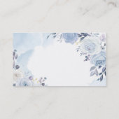 Waterverf Blauwe Rozen Weddenschap Planner Aangepa Visitekaartje (Achterkant)