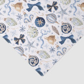 Waterverf Blauwe Sieraden Kerst Tissuepapier (Detail)