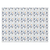 Waterverf Blauwe Sieraden Kerstmis Tafelkleed (Voorkant (Horizontaal))