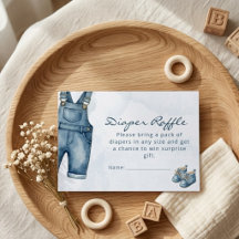 Waterverf Blauwe Spijkerbroek Baby Shower Luier Ra