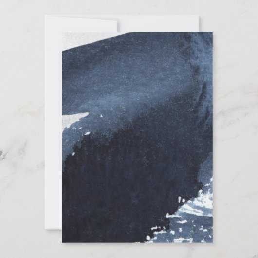 Waterverf blauwe splash Bold Typografie Birthday Kaart (Achterkant)