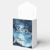 Waterverf Blauwe Sterrennacht Sky Celestial Bruilo Bedankdoosjes (Geopend)