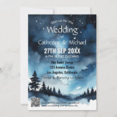 Waterverf Blauwe Sterrennacht Sky Celestial Bruilo Kaart (Voorkant)