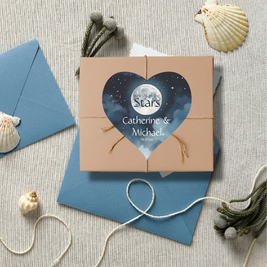 Waterverf Blauwe Sterrennacht Sky Celestial Bruilo Ronde Sticker