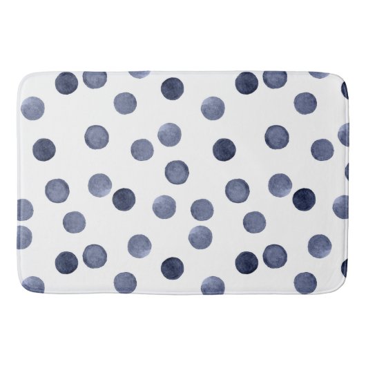 WATERVERF . Blauwe stip. Badmat (Voorkant)