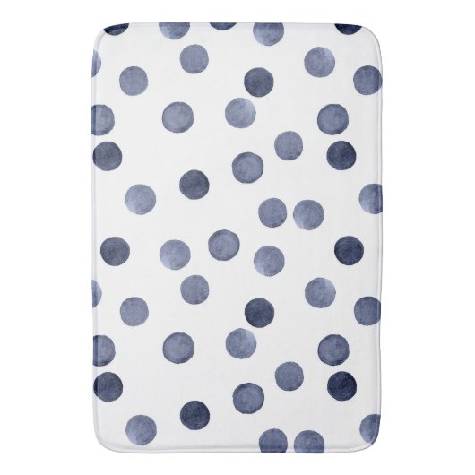 WATERVERF . Blauwe stip. Badmat (Voorkant Verticaal)