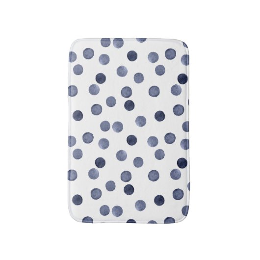 WATERVERF . Blauwe stip. Badmat (Voorkant Verticaal)
