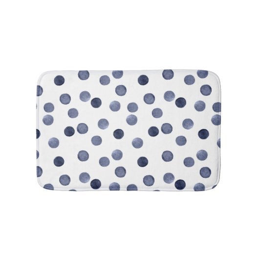 WATERVERF . Blauwe stip. Badmat (Voorkant)