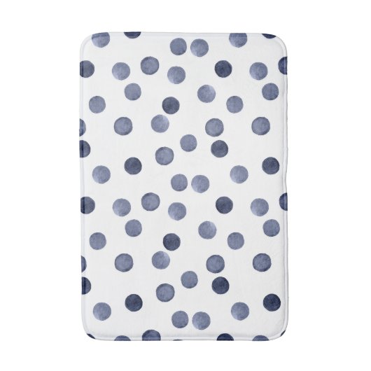 WATERVERF . Blauwe stip. Badmat (Voorkant Verticaal)