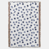 WATERVERF . Blauwe stip. Deken (Voorkant Verticaal)