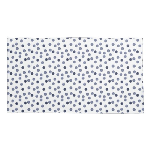 Waterverf Blauwe stip Kussensloop (Achterkant)