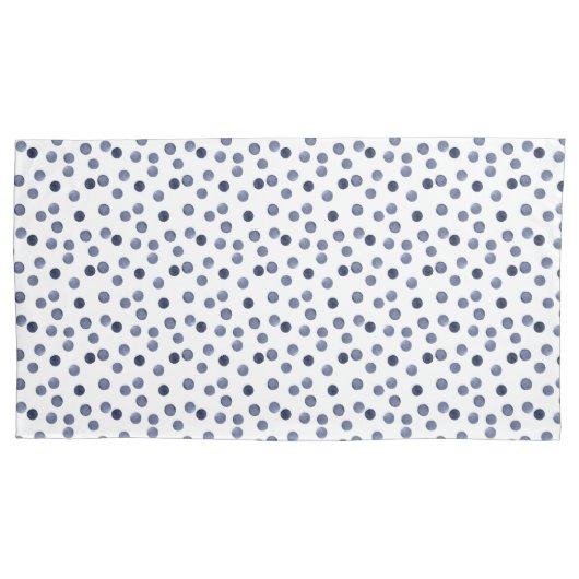 Waterverf Blauwe stip Kussensloop (Voorkant)