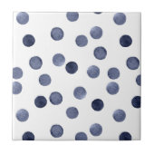 WATERVERF . Blauwe stip. Tegeltje (Voorkant)