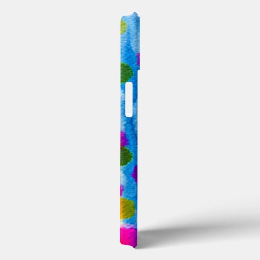 Waterverf blauwe stippen abstract Case-Mate iPhone case (Achterkant / Rechts)