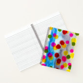 Waterverf blauwe stippen abstract notitieboek (Binnen)