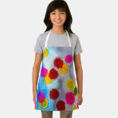 Waterverf blauwe stippen abstract schort (Insitu)