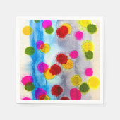 Waterverf blauwe stippen abstract servet (Voorkant)