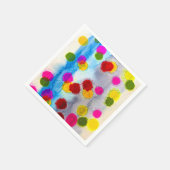 Waterverf blauwe stippen abstract servet (Hoek)