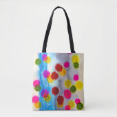 Waterverf blauwe stippen abstract tote bag (Voorkant)