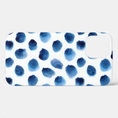 Waterverf Blauwe Stippen: Hand geschilderd Naadloo Case-Mate iPhone Case (Achterkant (horizontaal))