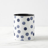 Waterverf . Blauwe stippen Mok (Midden)