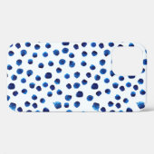 Waterverf blauwe stippen naadloos patroon Case-Mate iPhone case (Achterkant (horizontaal))
