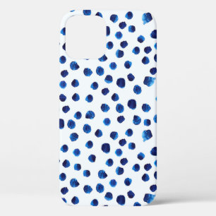 Waterverf blauwe stippen naadloos patroon Case-Mate iPhone case
