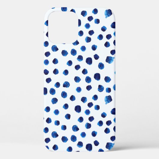 Waterverf blauwe stippen naadloos patroon Case-Mate iPhone case (Achterkant)